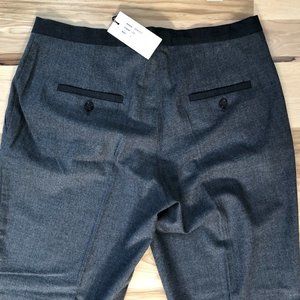 NWT Designer Peter O. Mahler Grey High Waisted Business Trousers Pants